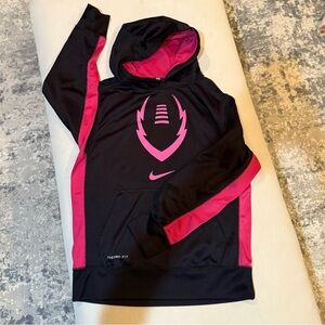 Girls Nike Therma-Fit Black and Pink Hoodie Size M